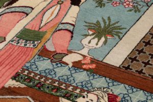 kashan pictorial rug