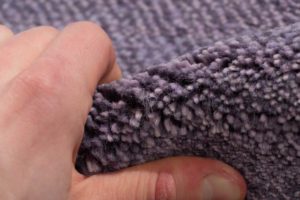 modern purple tweed rug