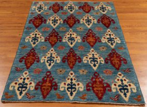 ikat contemporary wool rug