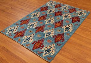 ikat contemporary wool rug