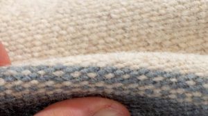 blue stripe flatweave rug
