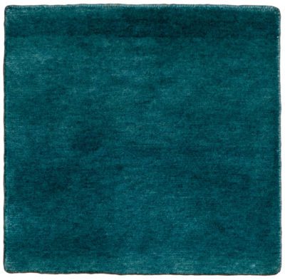 Essential Wool Knotted Modern Caribbean Blue Rug