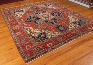 antique serapi rug