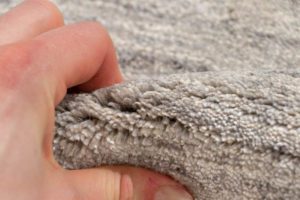 hand loomed viscose wool cotton rug