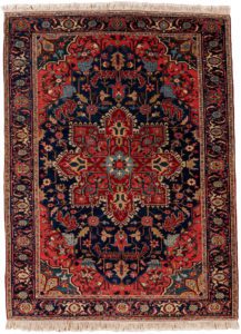antique serapi wool rug