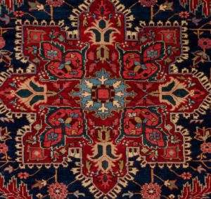 antique serapi wool rug