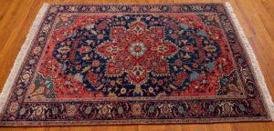 antique serapi wool rug