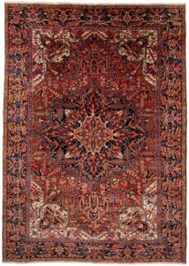 semi-antique persian heriz rug