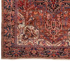 semi-antique persian heriz rug