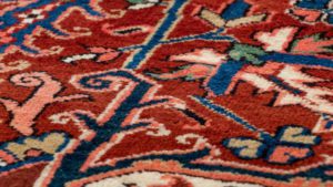 semi-antique persian heriz rug