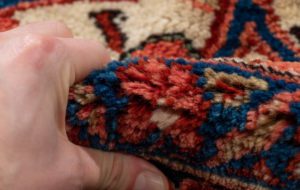 semi-antique persian heriz rug