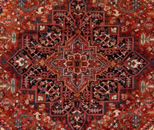 semi-antique persian heriz rug