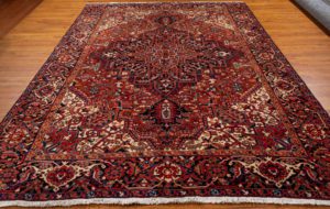 semi-antique persian heriz rug