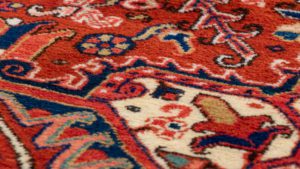 semi-antique persian heriz rug
