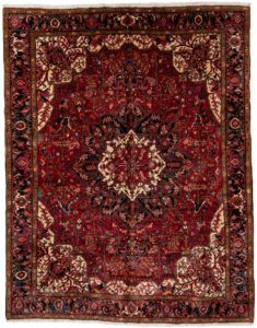semi-antique persian heriz rug