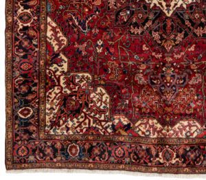 semi-antique persian heriz rug