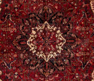 semi-antique persian heriz rug