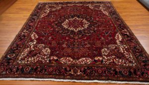 semi-antique persian heriz rug