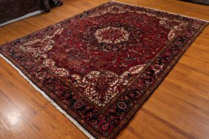 semi-antique persian heriz rug