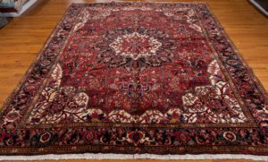 semi-antique persian heriz rug