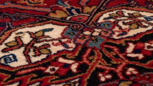 semi-antique persian heriz rug