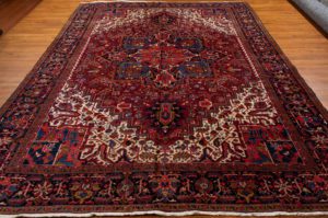semi-antique persian heriz rug