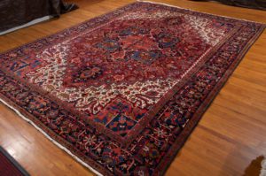semi-antique persian heriz rug