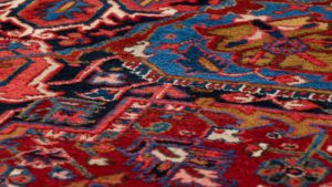 semi-antique persian heriz rug