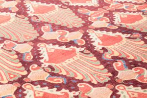 ikat aubergine wool rug