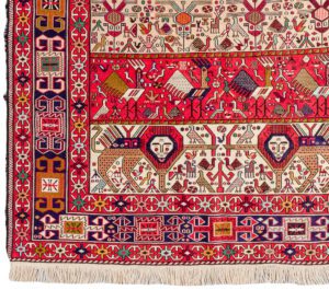 shahsavan silk soumak rug