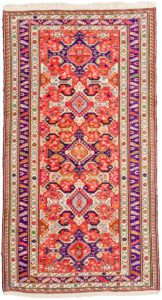 shahsavan silk soumak rug