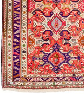 shahsavan silk soumak rug