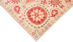 suzani wool and silk rug