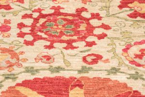 suzani wool and silk rug