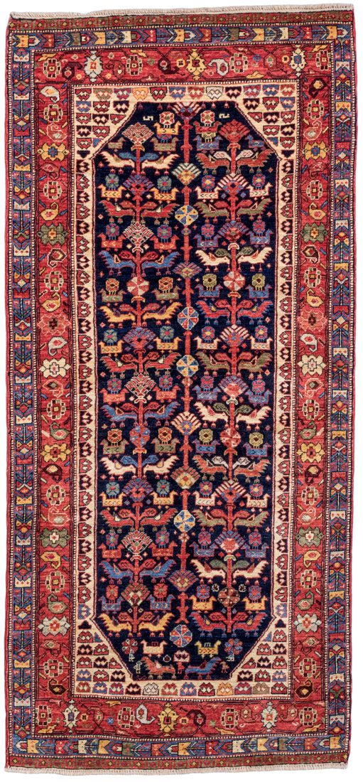 khamseh runner wool rug