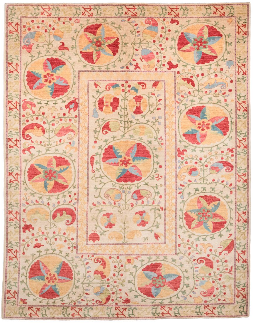 suzani wool rug