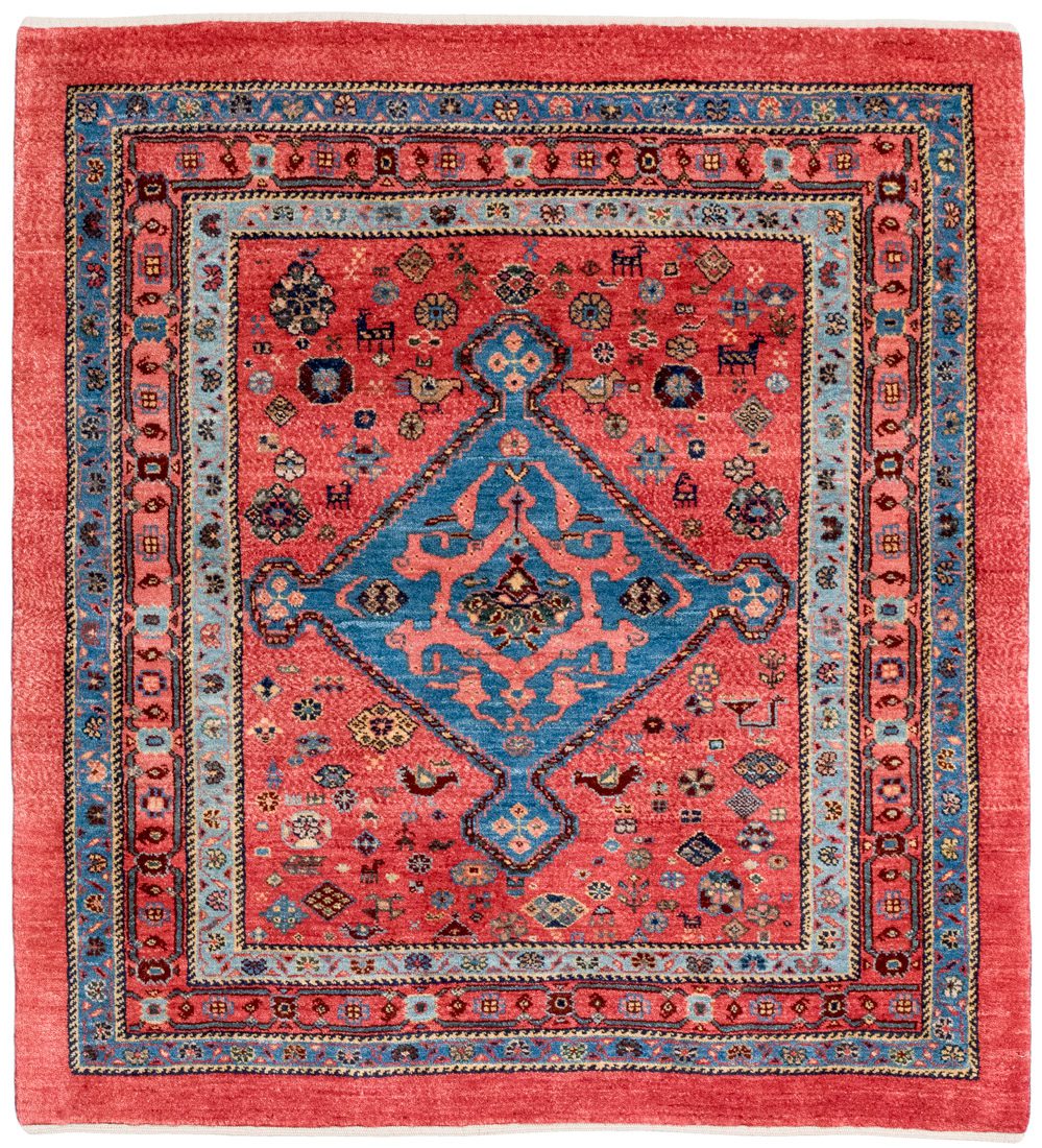 qashqai wool square rug