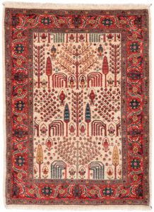 persian bidjar trees wool rug