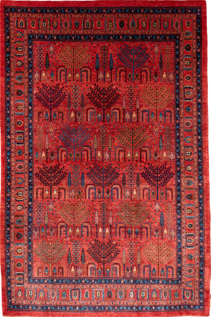 persian khamsehbaf trees wool rug