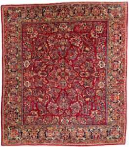 antique sarouk wool rug