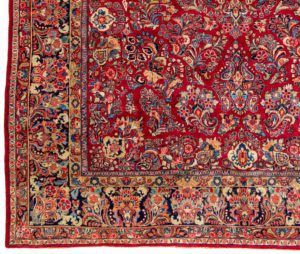 antique sarouk wool rug