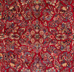 antique sarouk wool rug