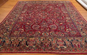 antique sarouk wool rug