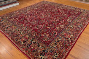 antique sarouk wool rug