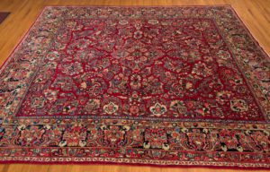 antique sarouk wool rug