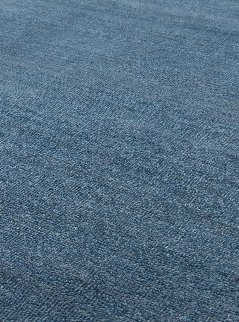 contemporary blue wool rug