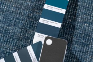 contemporary blue wool rug