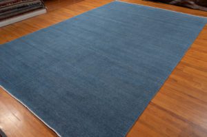 contemporary blue wool rug