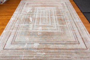 contemporary wool and silk rug
