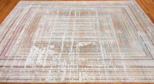 contemporary wool and silk rug